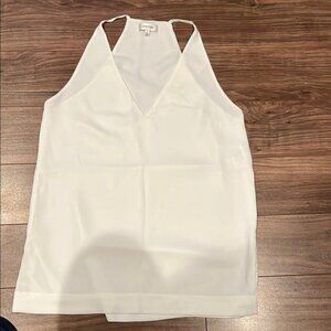 Babaton White V Neck Sleeveless Top